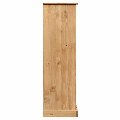 vidaXL VIGO Bookcase in Brown Waxed Solid Pine Wood, W/D/H: 90 x 35 x 114.5 cm – 3