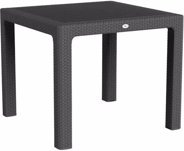 Harbour Housewares Noble Square Garden Dining Table in Black, W: 90 cm, D: 90 cm, H: 90 cm