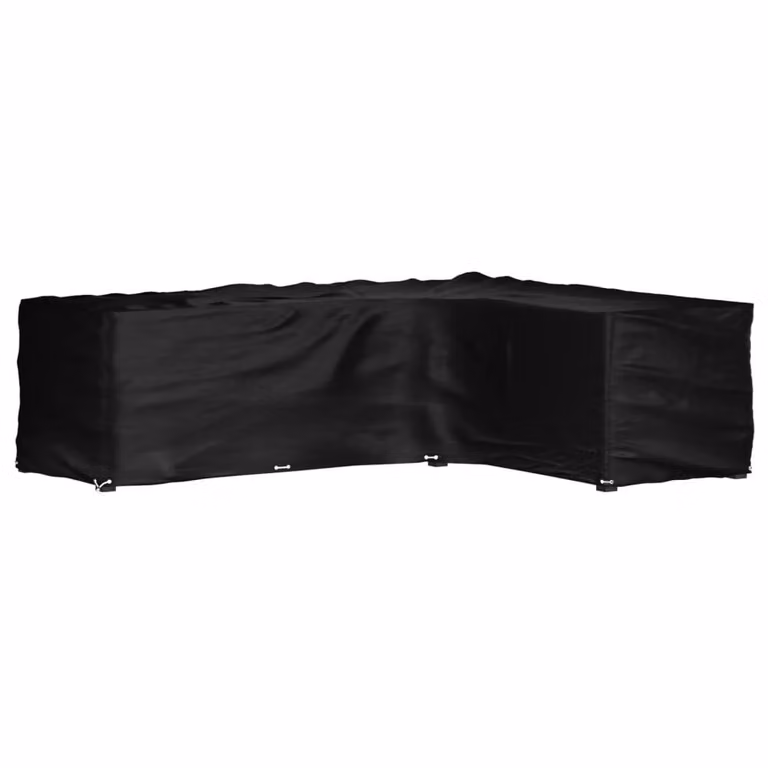 Berkfield Home L-Shaped Garden Furniture Cover in Black, W/D/H: 285 x 220 x 80 cm