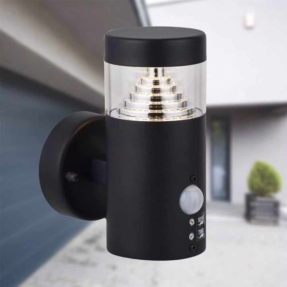 First Choice Lighting Pyramid Black LED Outdoor Motion Sensor Wall Light – 2