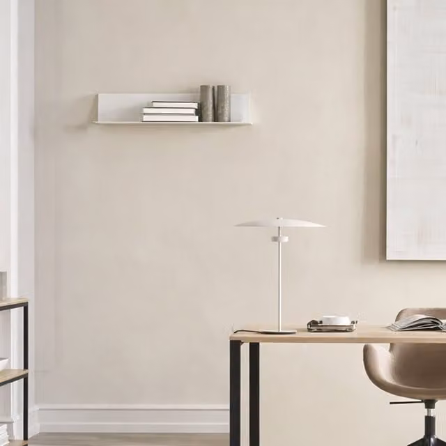 Furniture To Go Joliet Rectangular Wall Mounted Shelf in White