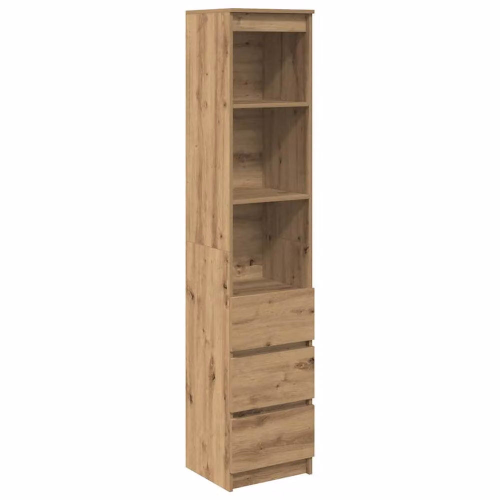 Berkfield Home Artisan Oak Highboard in Brown, W/D/H: 37.5 x 35 x 180 cm – 2