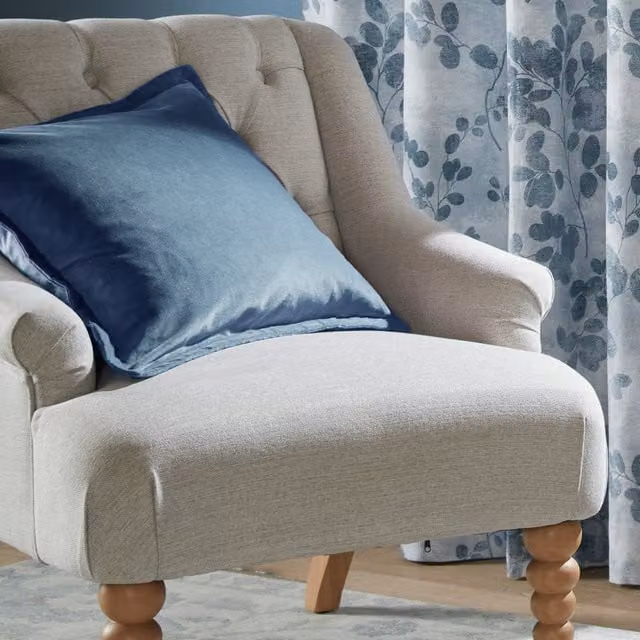 Laura Ashley Hanya Square Filled Cushion in Dark Seaspray Blue, 45 x 45 cm