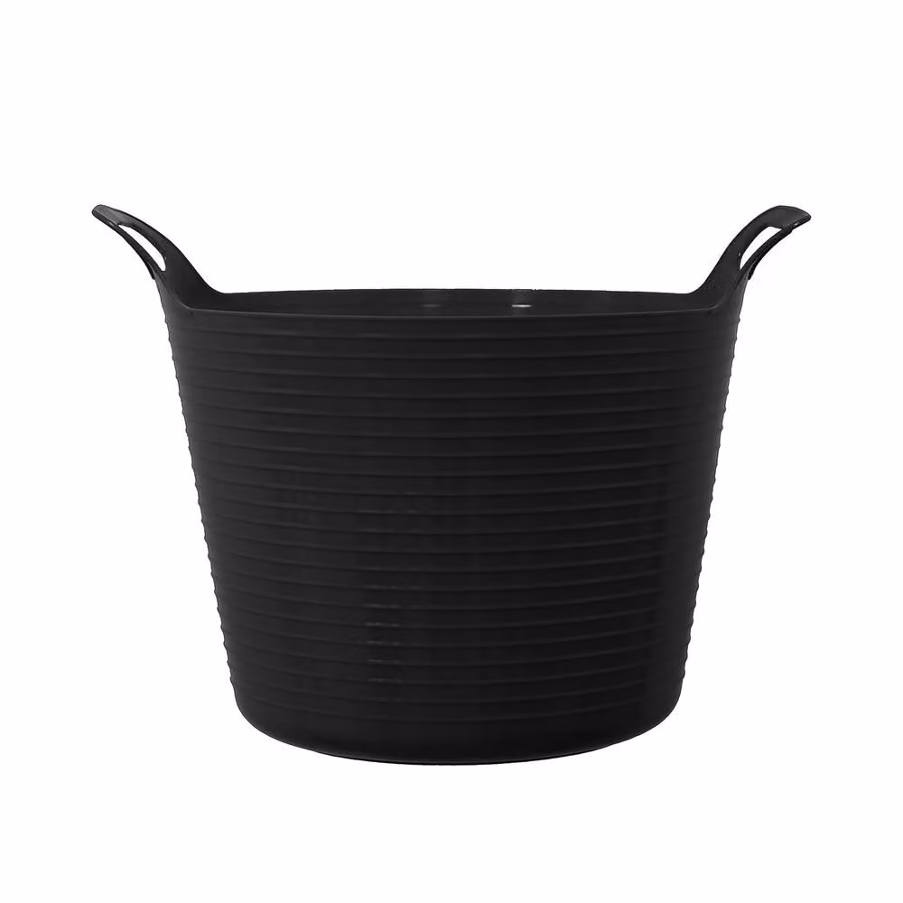 Simpa Set of 5 Durable Plastic Multipurpose Flexi Tubs, 42L, Black – 2