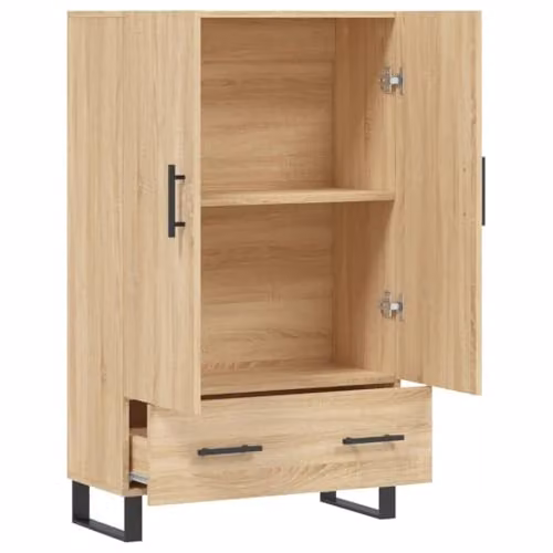 vidaXL Modern Highboard in Brown, W/D/H: 69.5 x 31.0 x 115.0 cm – 3