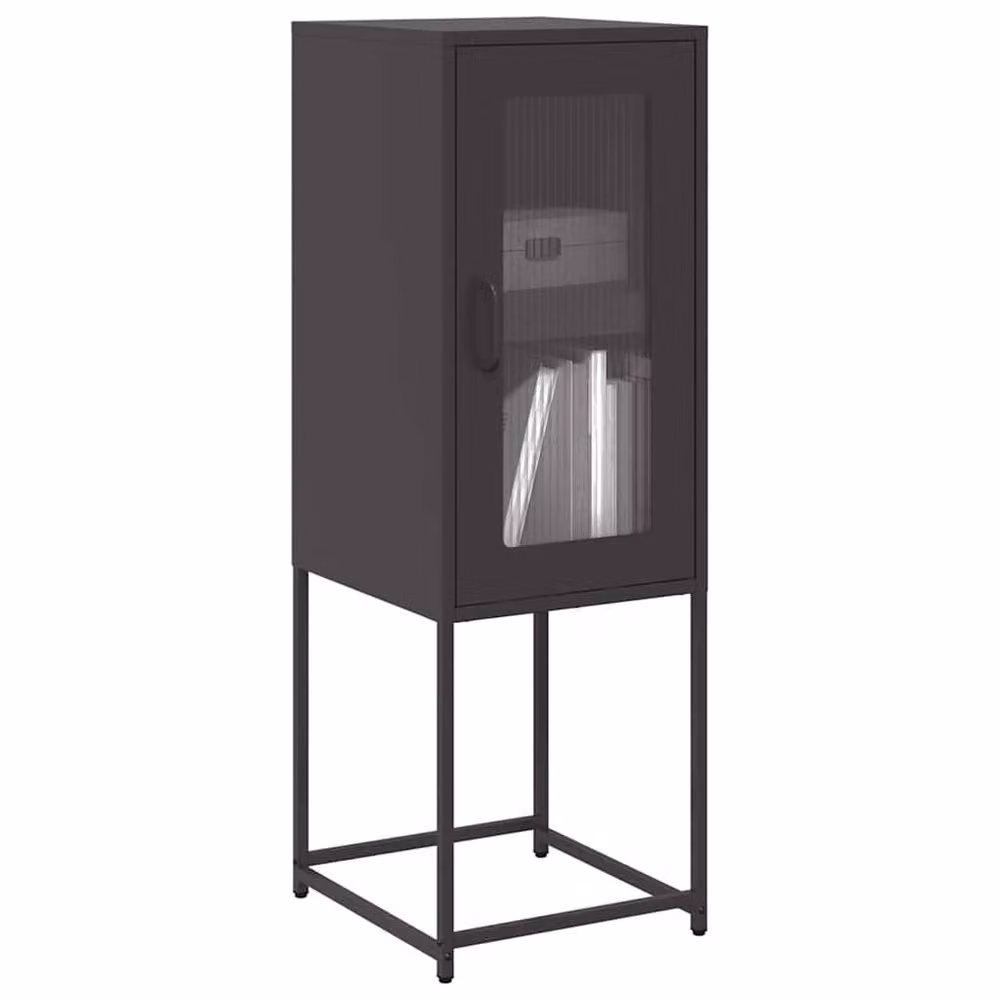 Berkfield Home Industrial Black Matt Metal Sideboard W/D/H: 36 x 39 x 107 cm – 2