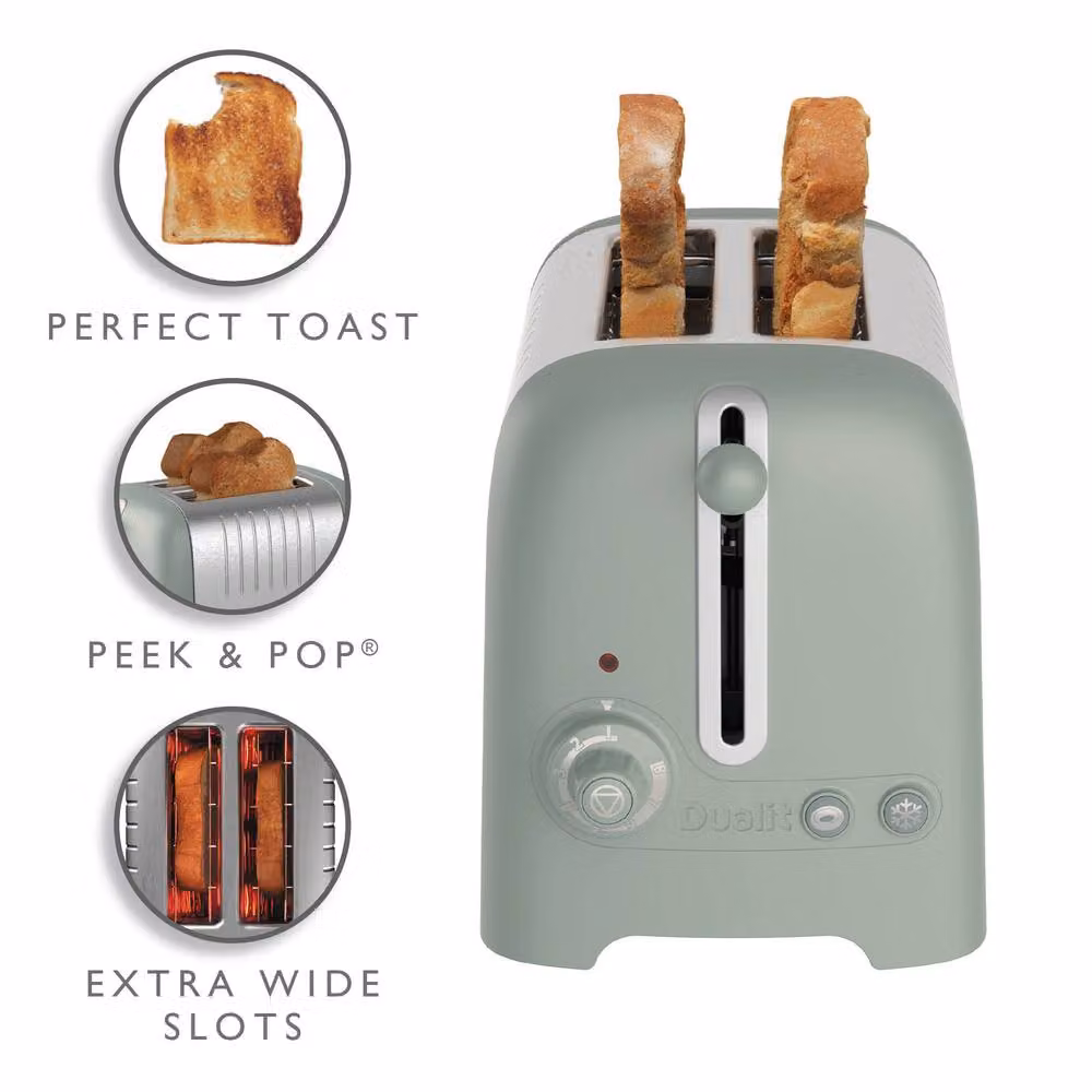 Dualit 2 Slot Lite Metal Toaster in Green – 2