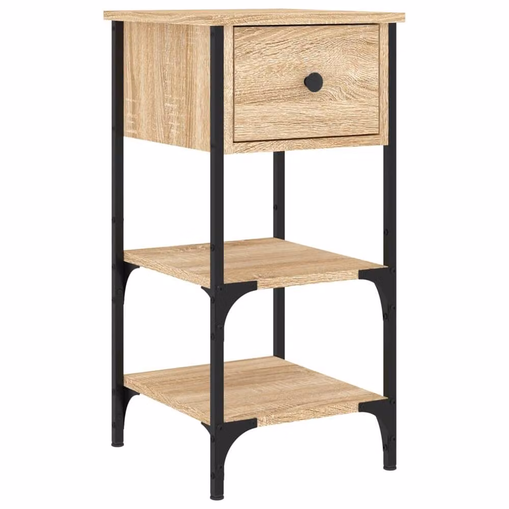 Berkfield Home Set of 2 Bedside Cabinets in Sonoma Oak Brown, W/D/H: 34 x 36 x 70 cm – 3