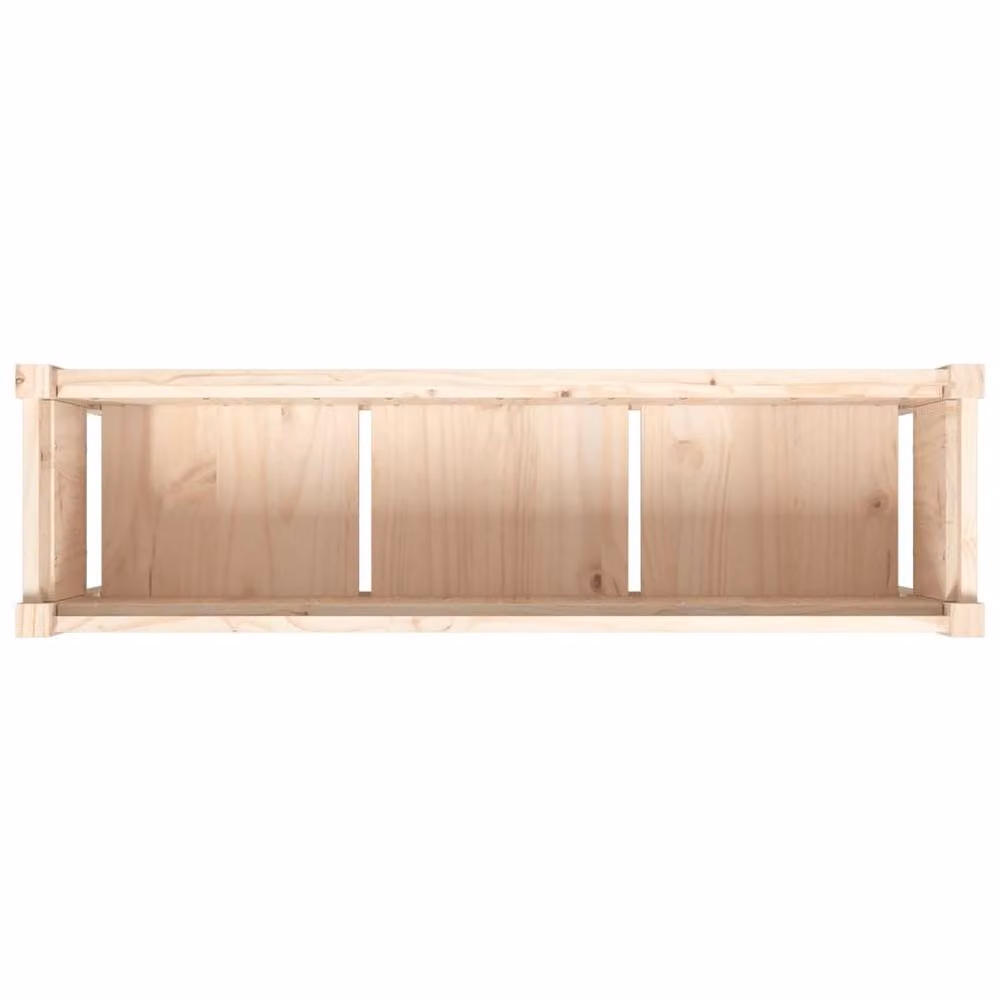 Berkfield Home Garden Set of 2 Raised Wooden Planters with Legs in Natural Pine – 3
