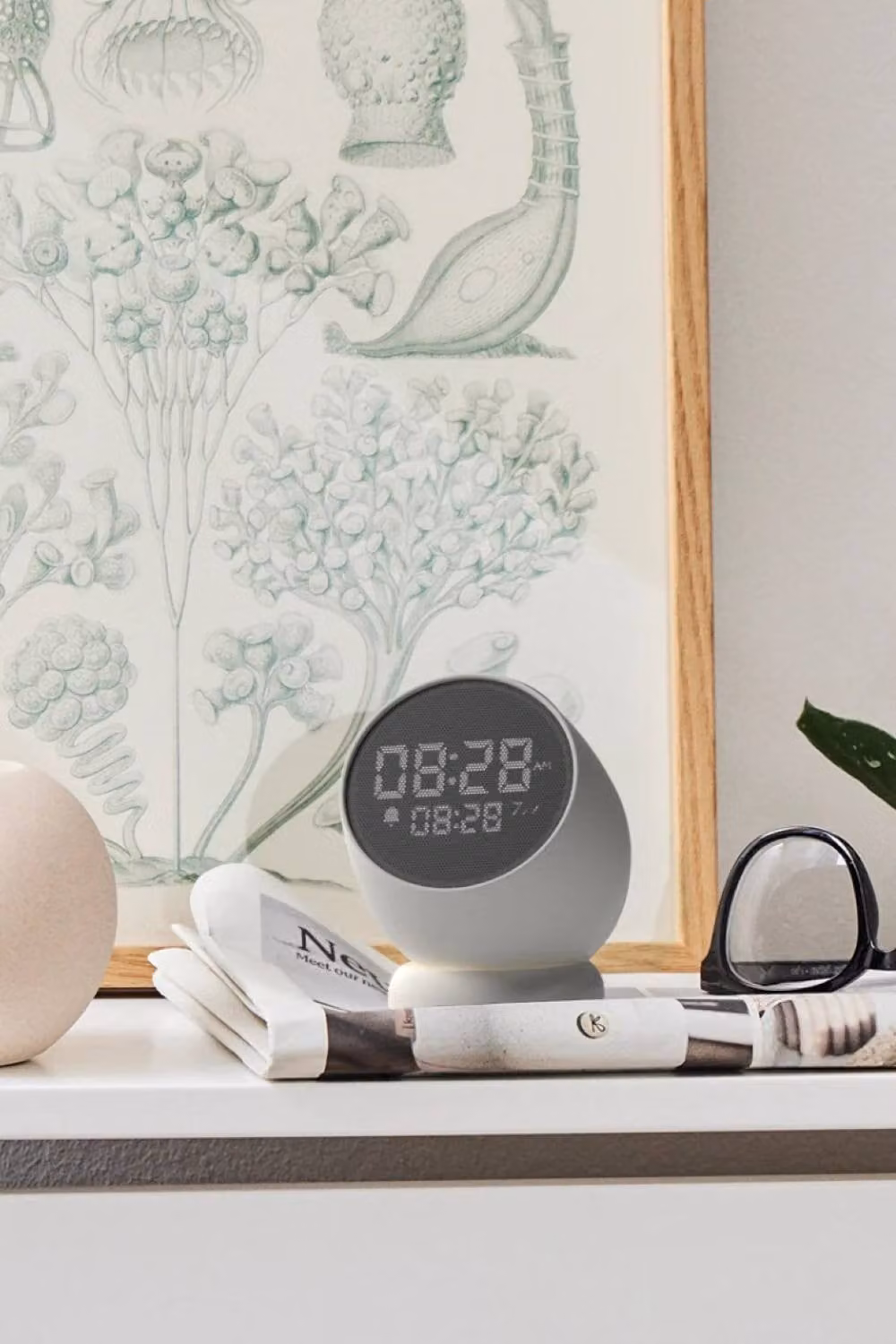 Kreafunk Bell Wireless Flip To Snooze Alarm Clock, White – 3
