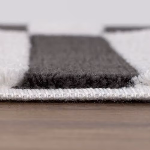 THE RUGS Loft Collection Modern Striped Living Room Area Rug in Grey, W: 80 cm, L: 150 cm – 6