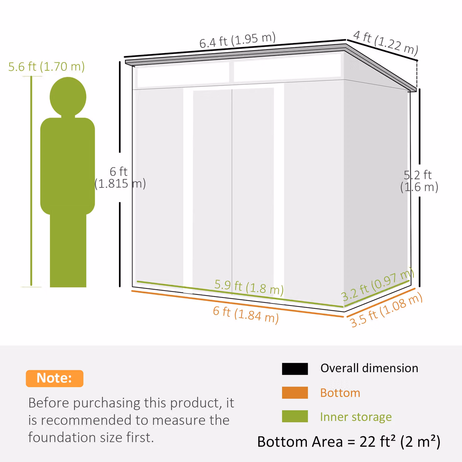 Outsunny Galvanised Metal Garden Shed with Foundation Kit, Lockable Tool Shed with Double Sliding Doors and Vents, Light Grey Wood Effect – 3