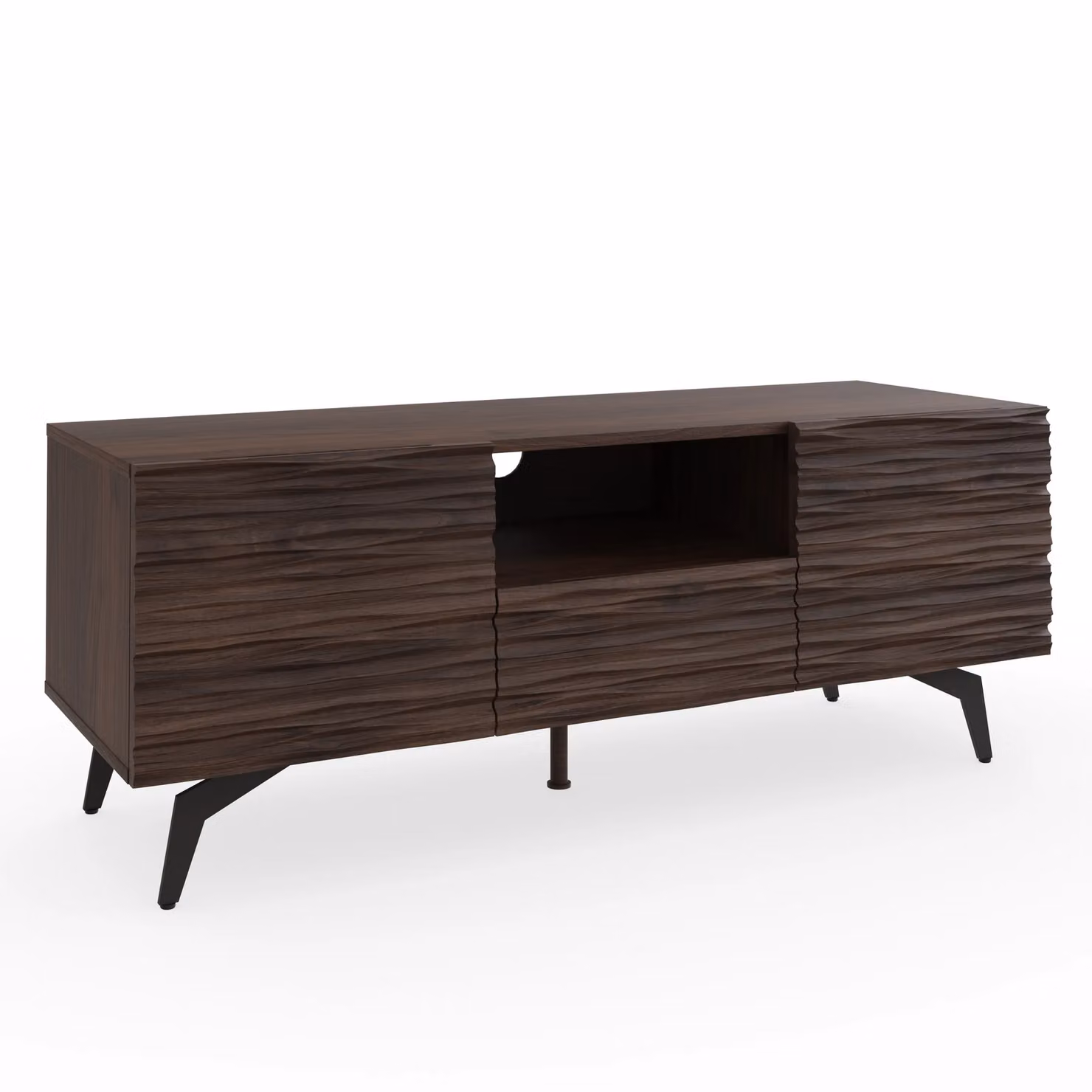 GFW Bantham Modern TV Cabinet in Brown Walnut Wood – 2