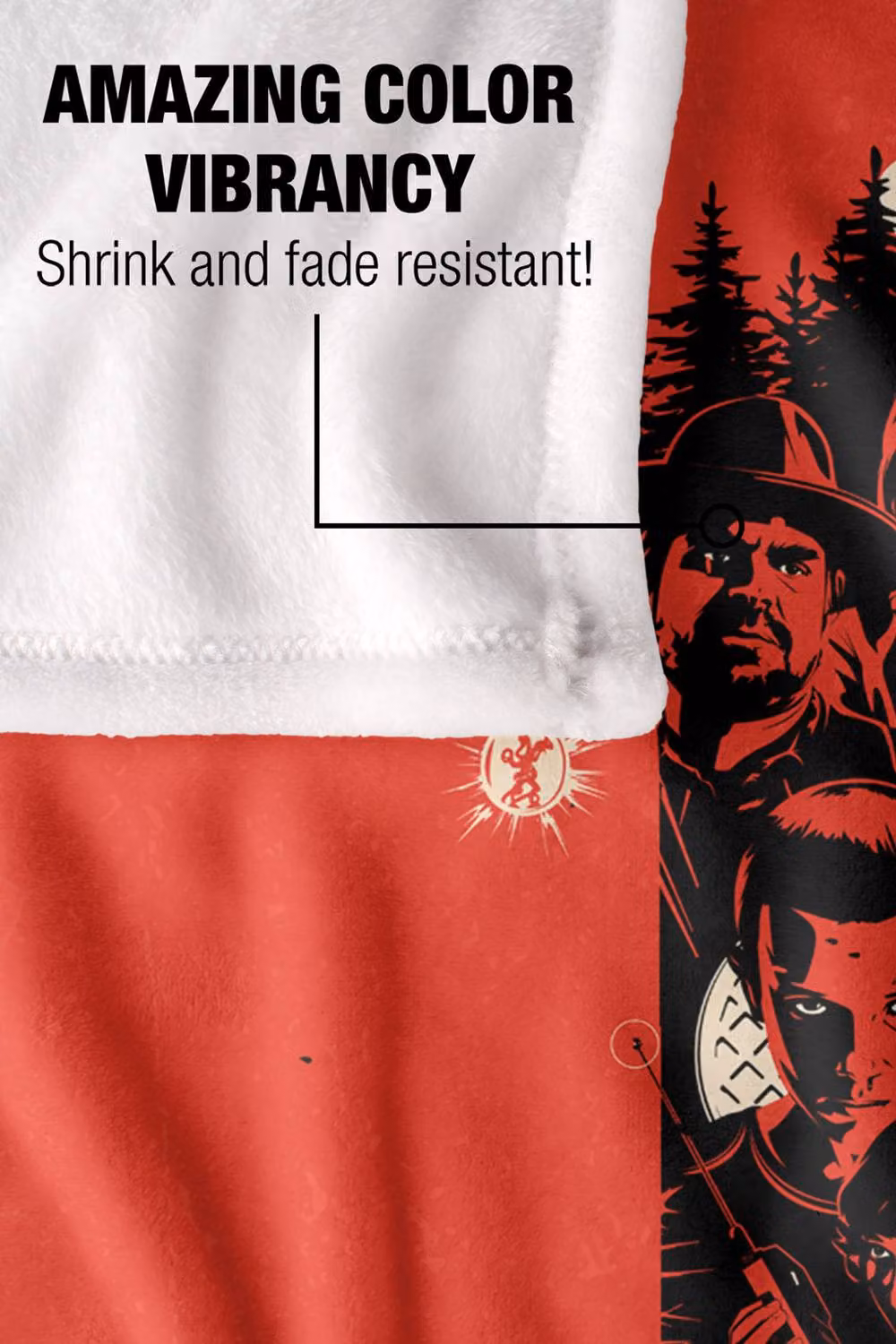 Stranger Things Chapter 1 Poster Super Soft Throw Blanket, Multicolour and Red, W: 152 cm, D: 127 cm – 4