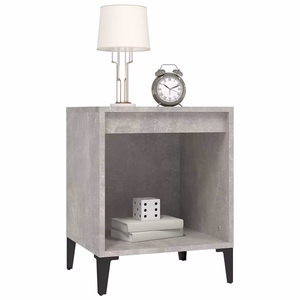 Berkfield Home Elegant Bedside Cabinets, 2 Piece Set, Concrete Grey, W: 40 cm, D: 35 cm, H: 50 cm – 3