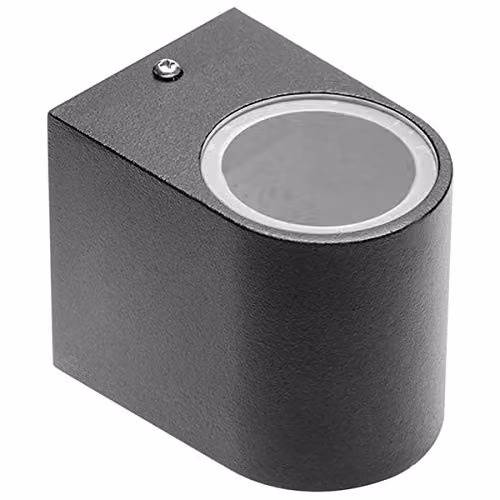CGC Lighting Black Aluminium Outdoor Up and Down Wall Spotlight with Transparent Glass and GU10 Mains Power – 3