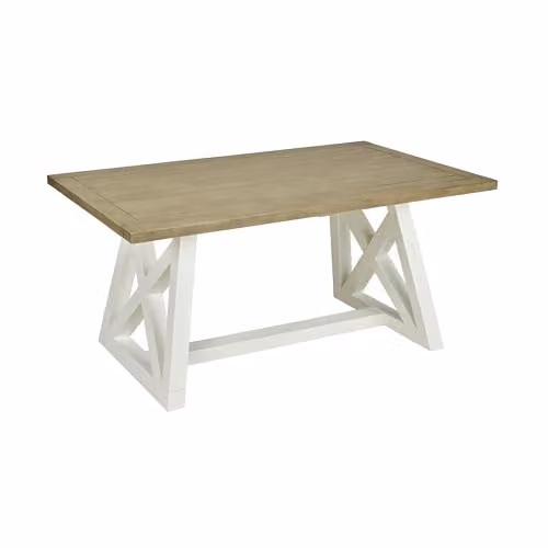 Statement Furniture Oxford Extending Rectangular Wooden Dining Table with X-Frame Legs, W/D/H: 160 x 100 x 76 cm