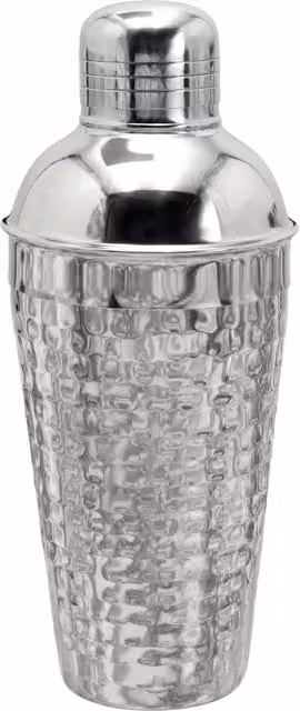 Buckingham Stainless Steel Cocktail Shaker with Hammered Effect, 750 ml, Silver