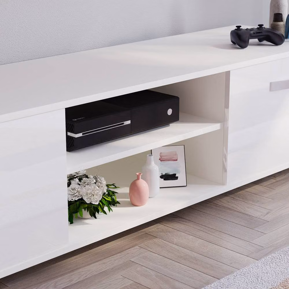HD Designs Cosmo 2 Door TV Unit in White – 4