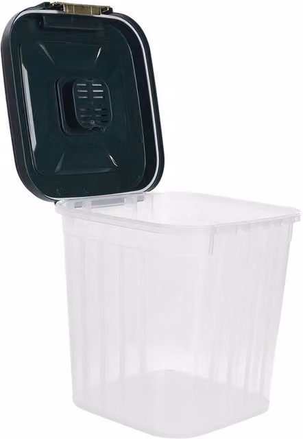 Garden Sanctuary Large Capacity Food Storage Container in Transparent Plastic with Silicone Clip – 1
