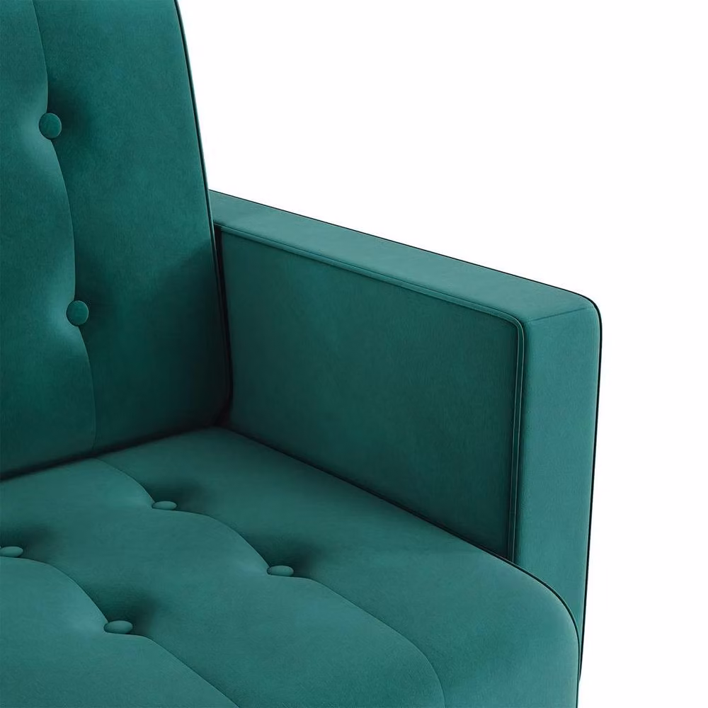 FORGEVIO Green Luxury Velvet 3 Seater Sofa Bed – 2