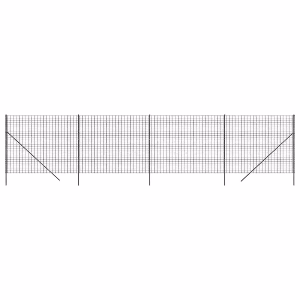 Berkfield Home Anthracite and Black PVC Coated Galvanised Steel Wire Mesh Fence – 2