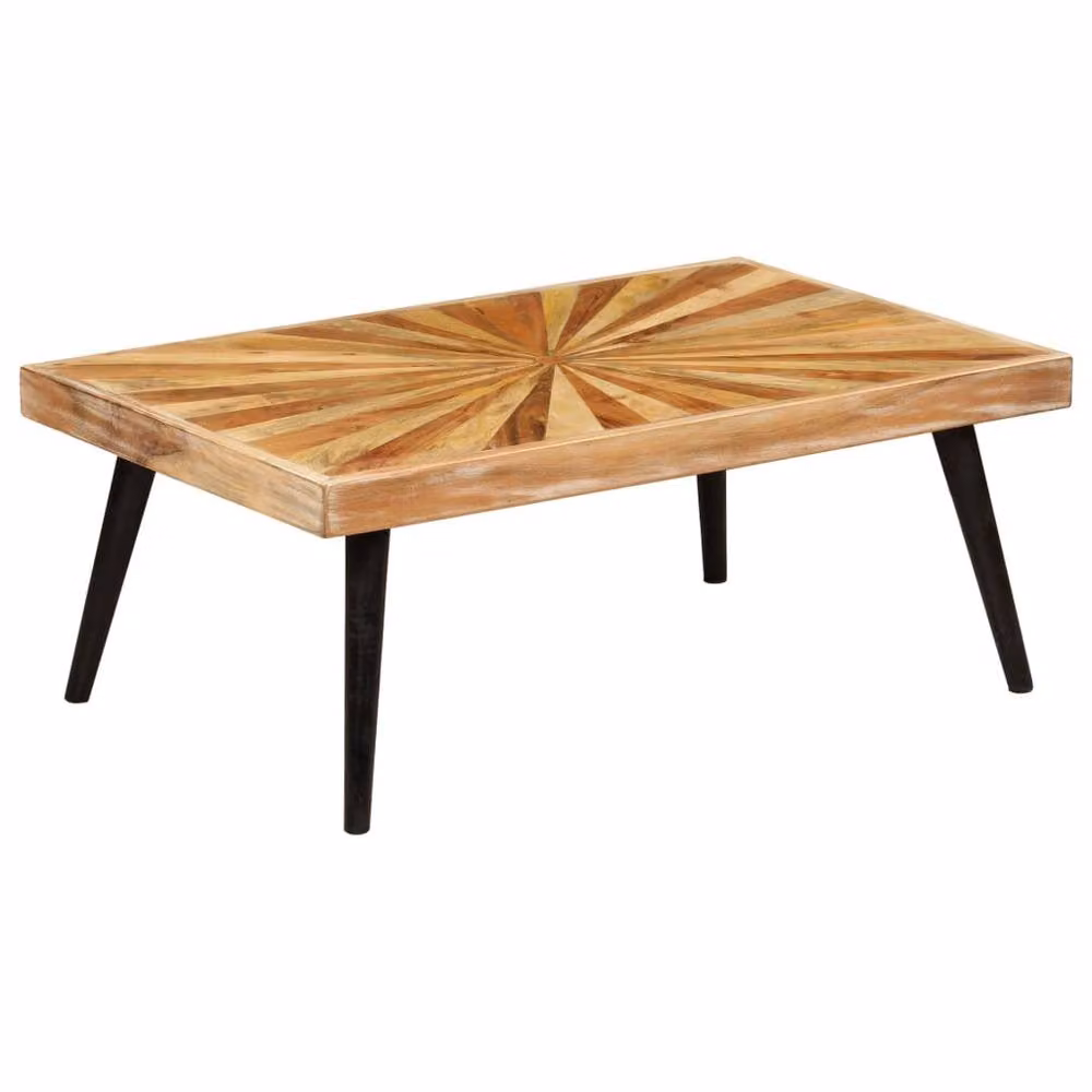 Berkfield Home Beautiful Coffee Table in Brown Solid Mango Wood W/D/H: 90 x 55 x 36 cm – 2