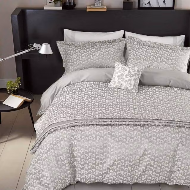Helena Springfield Mikkel Single Duvet Cover and Pillowcase Set, Silver, 90 x 200 cm