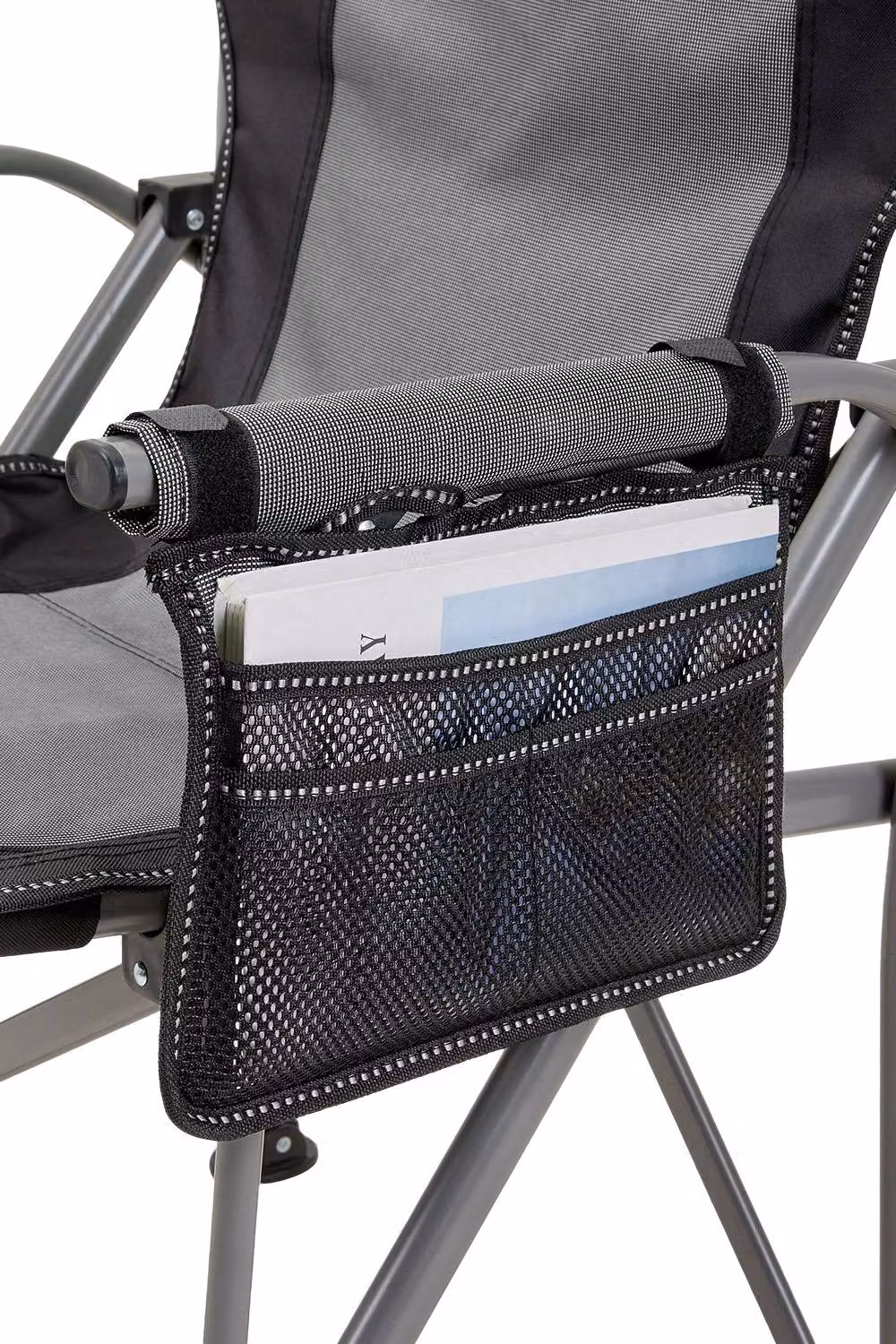 Garden Sanctuary Grey Portable Folding Camping Chair with Armrests – 4