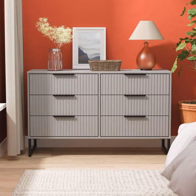 2 U Menai 6 Drawer Midi Chest in Dark Grey