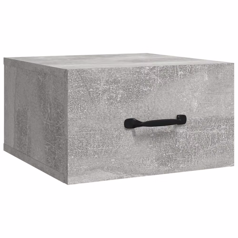 Berkfield Home Wall-mounted Bedside Cabinet, Concrete Grey, W/D/H: 35 x 35 x 20 cm – 2