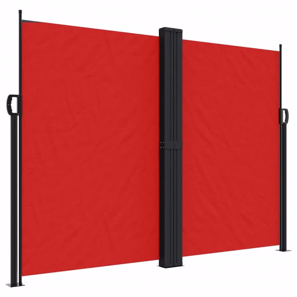 Berkfield Home Red Retractable Side Awning with Manual Pull Polyester Fabric, W/H: 1200 x 180 cm – 2