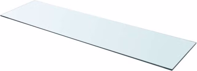 Berkfield Home Wall Mounted Glass Shelves, 2 Pack, Transparent, W: 110 cm, D: 30 cm, H: 30 cm