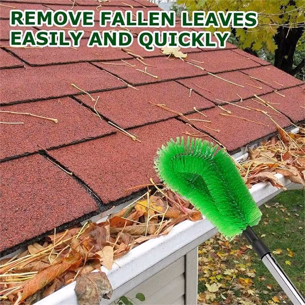 Kelvenix Gutter Cleaning Brush with Telescopic Pole, Green, Length: 100 cm – 3