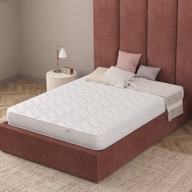 Catherine Lansfield Vitality Support Memory Foam Hybrid Mattress in White, W/D/H: 180 x 200 cm