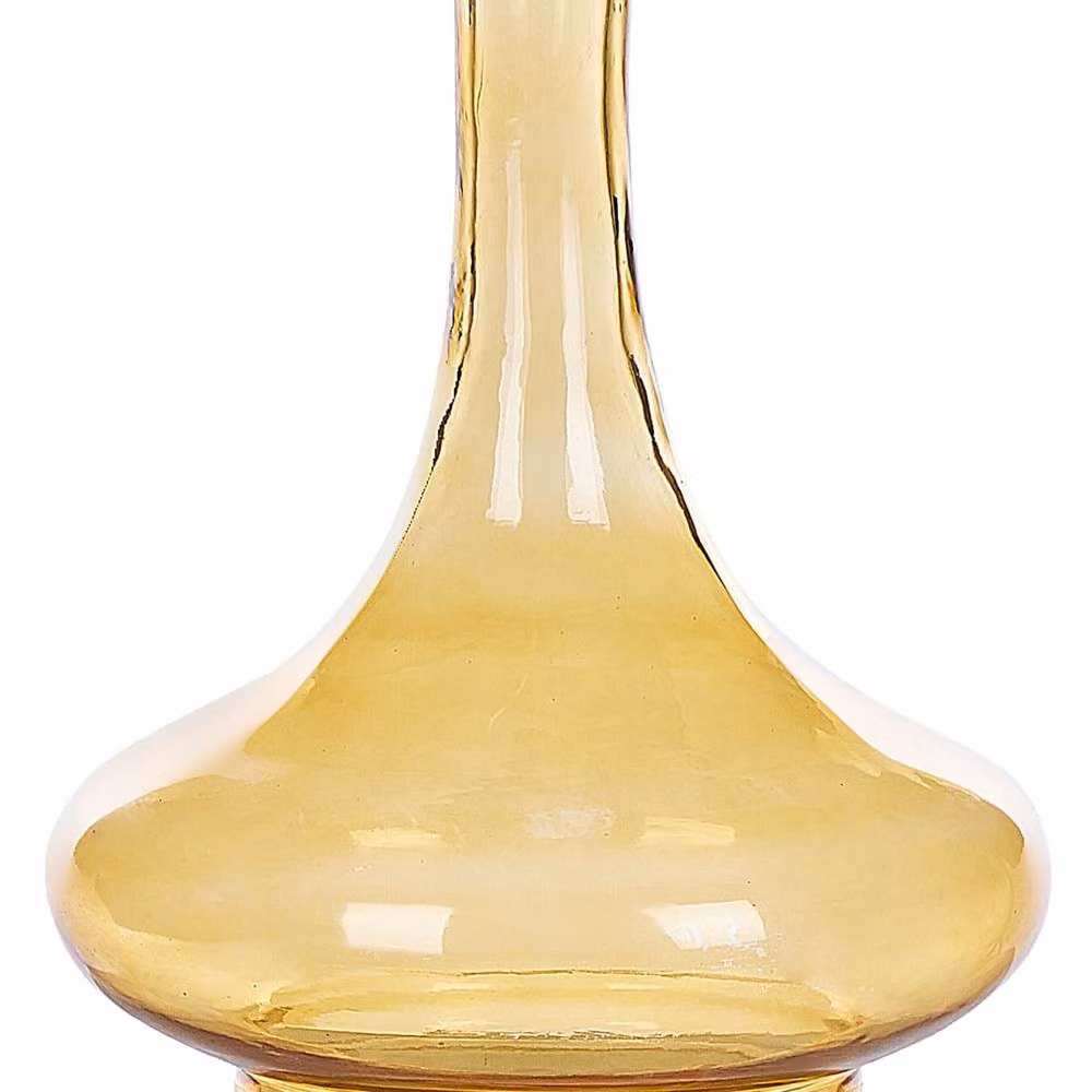 Wyld and Coco Handmade Transparent Yellow Glass Bottle Vase – 2