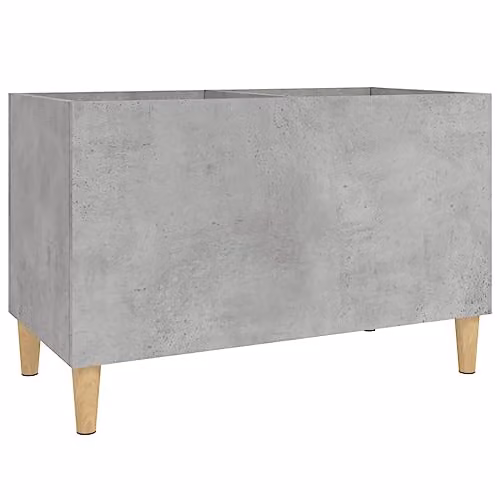 vidaXL Record Cabinet in Concrete Grey, W: 74.5 cm, D: 38 cm, H: 48 cm, Made of MDF