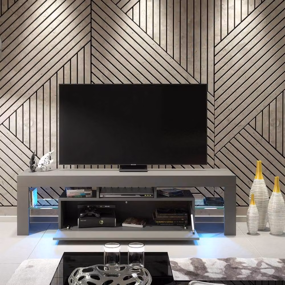 PAWNORA Modern Grey Matt TV Unit Cabinet – 5