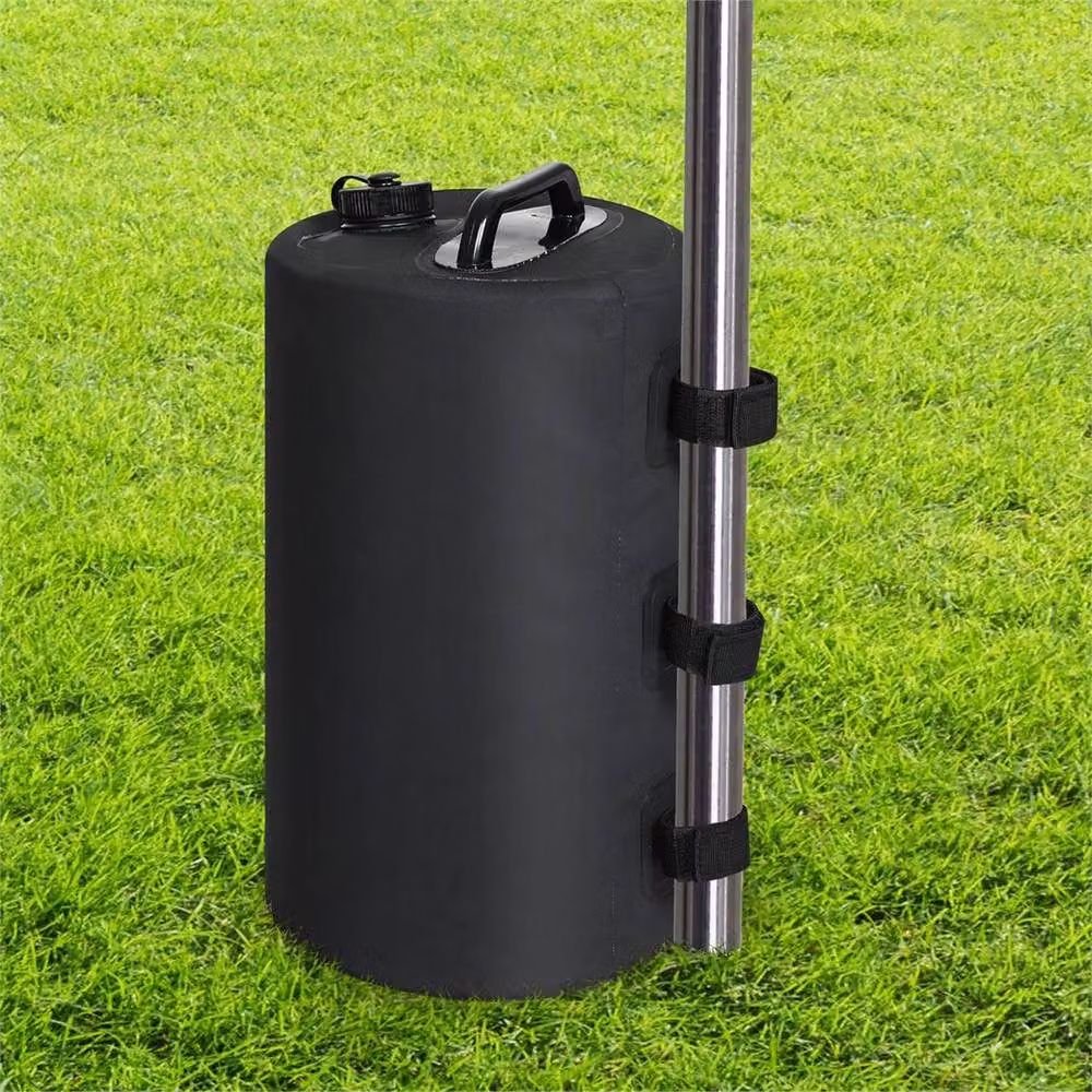 FLAVORA Black Polyester Gazebo Leg Weight Bags for Pop Up Tent Canopy, Pack of 4 – 3