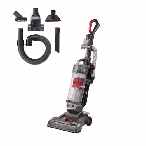 Morphy Richards PowerLite Stretch Upright Vacuum Cleaner, Grey and Red – 1