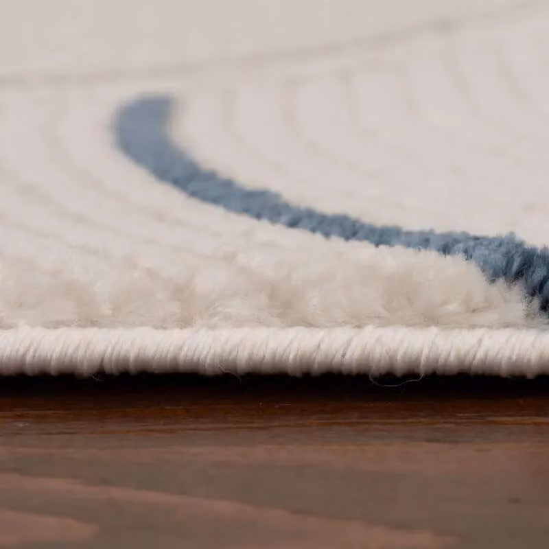 THE RUGS Carmel Modern Arch Design Soft Pile Area Rug or Runner in Navy and Multicolour, W: 80 cm, L: 300 cm – 3