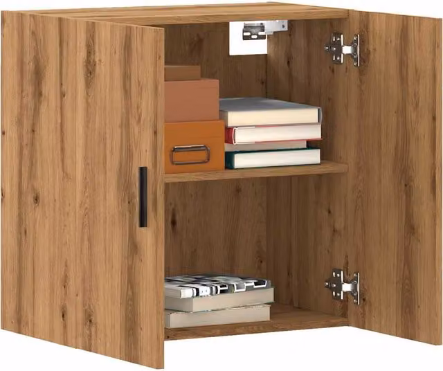 Berkfield Home Artisan Oak Wall Cabinet in Brown, W: 60 cm, D: 31 cm, H: 60 cm – 1