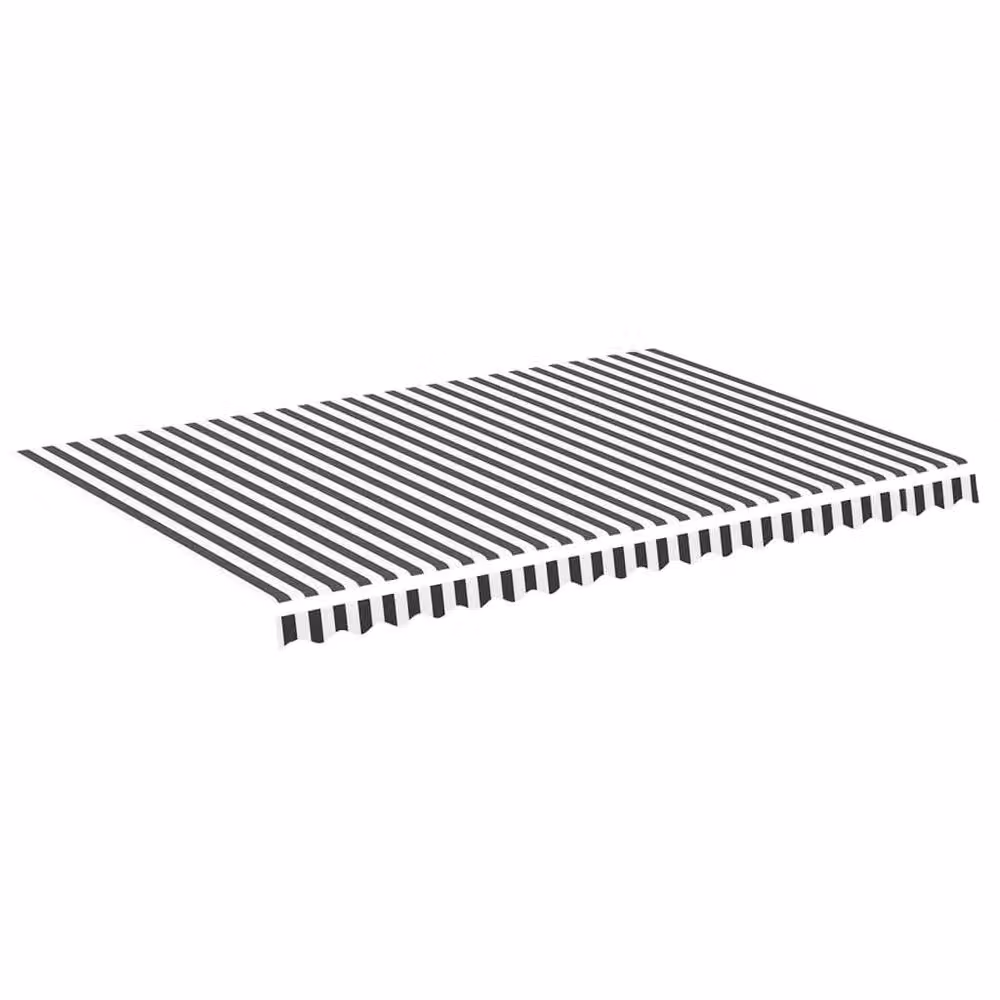 Berkfield Home Replacement Awning Fabric in Black, Anthracite and White, W 4.5 m x D 3 m – 2