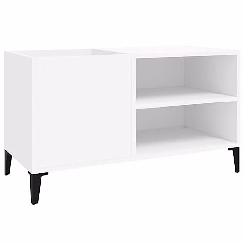 vidaXL Record Cabinet in White, W: 84.5 cm, D: 38 cm, H: 48 cm – 1