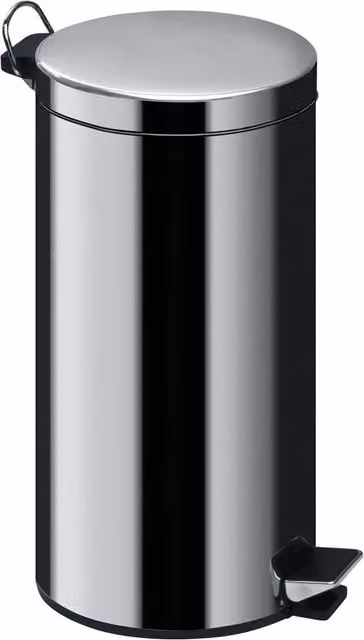 Orsina Parker 30 Litre Stainless Steel Pedal Bin with Removable Inner Bucket in Silver or Black
