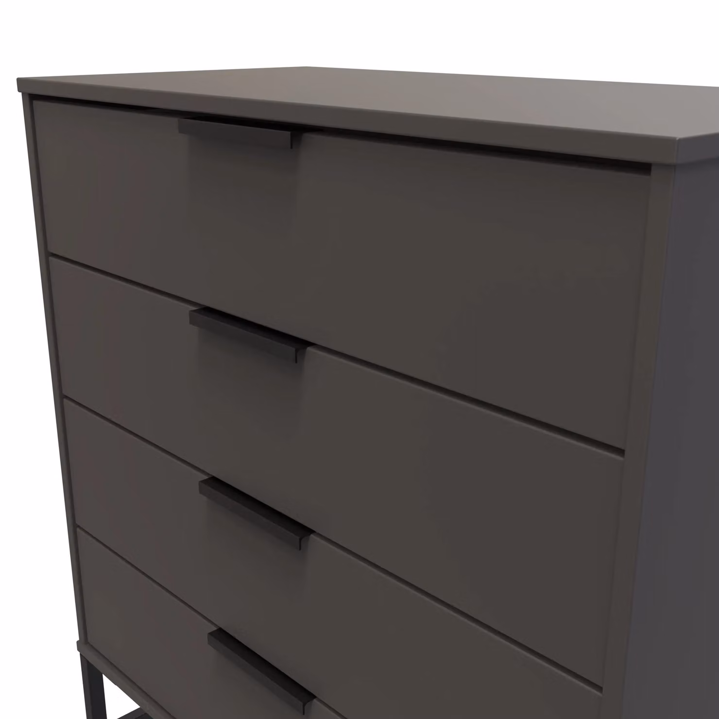 Ready Assembled 2 U Fuji 4 Drawer Chest in Dark Grey – 3