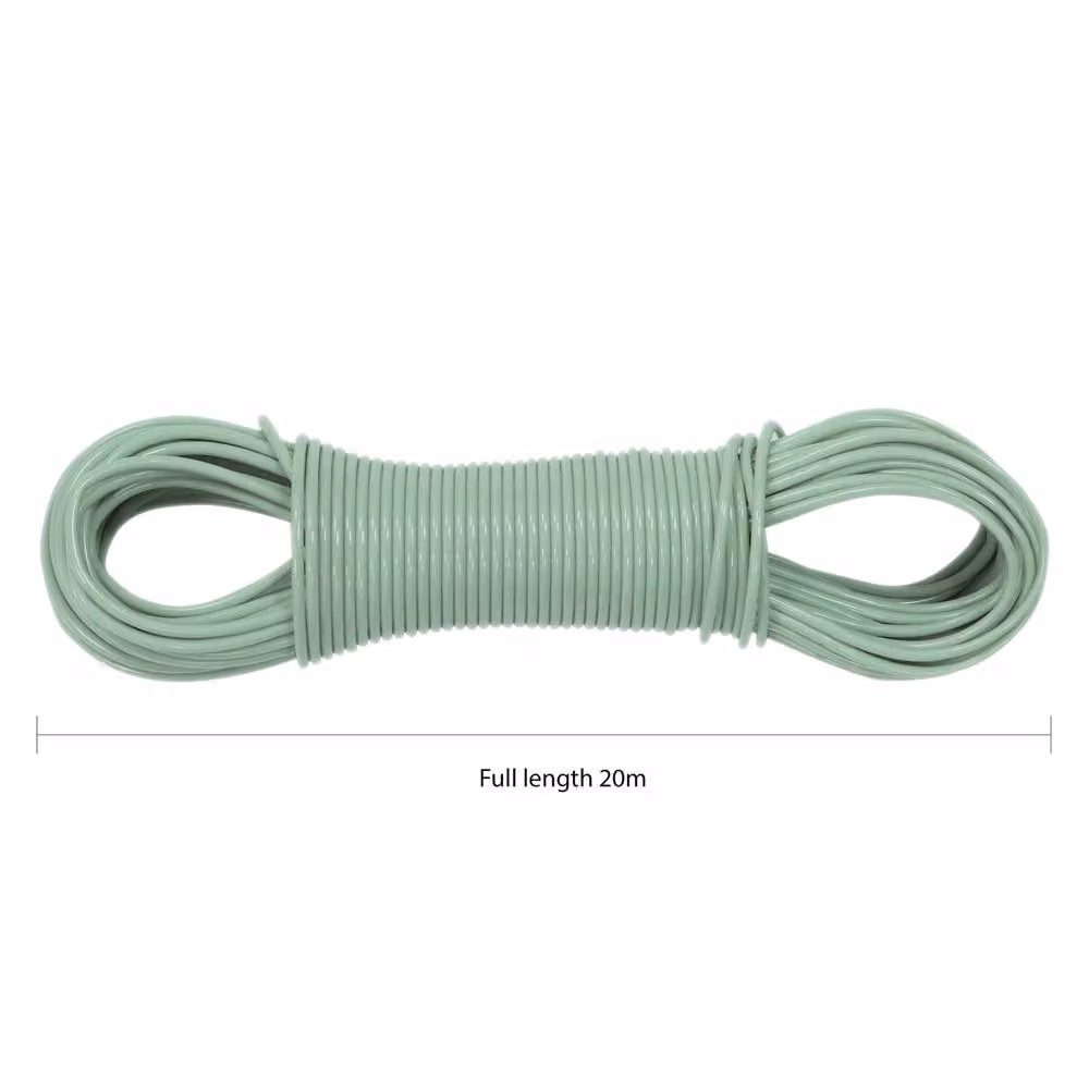 JVL Green PVC Coated Steel Core Washing Line, 20m – 2