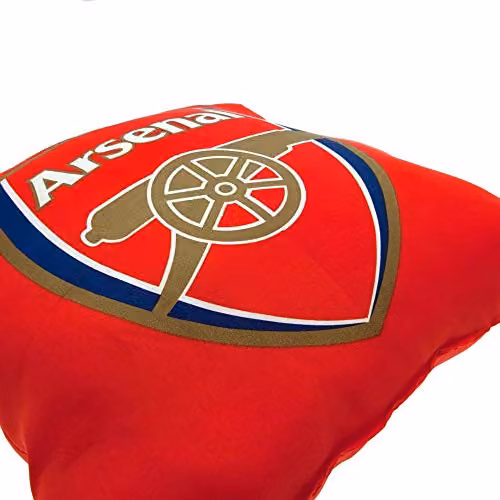 Arsenal FC Official Football Crest Square Cushion, Multicoloured and Red – 2