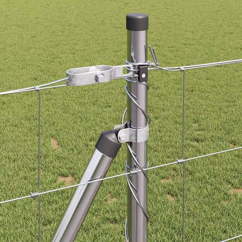 Berkfield Home Modern Field Fence, Galvanised Steel, Silver/Grey, 1 x 50 m – 3