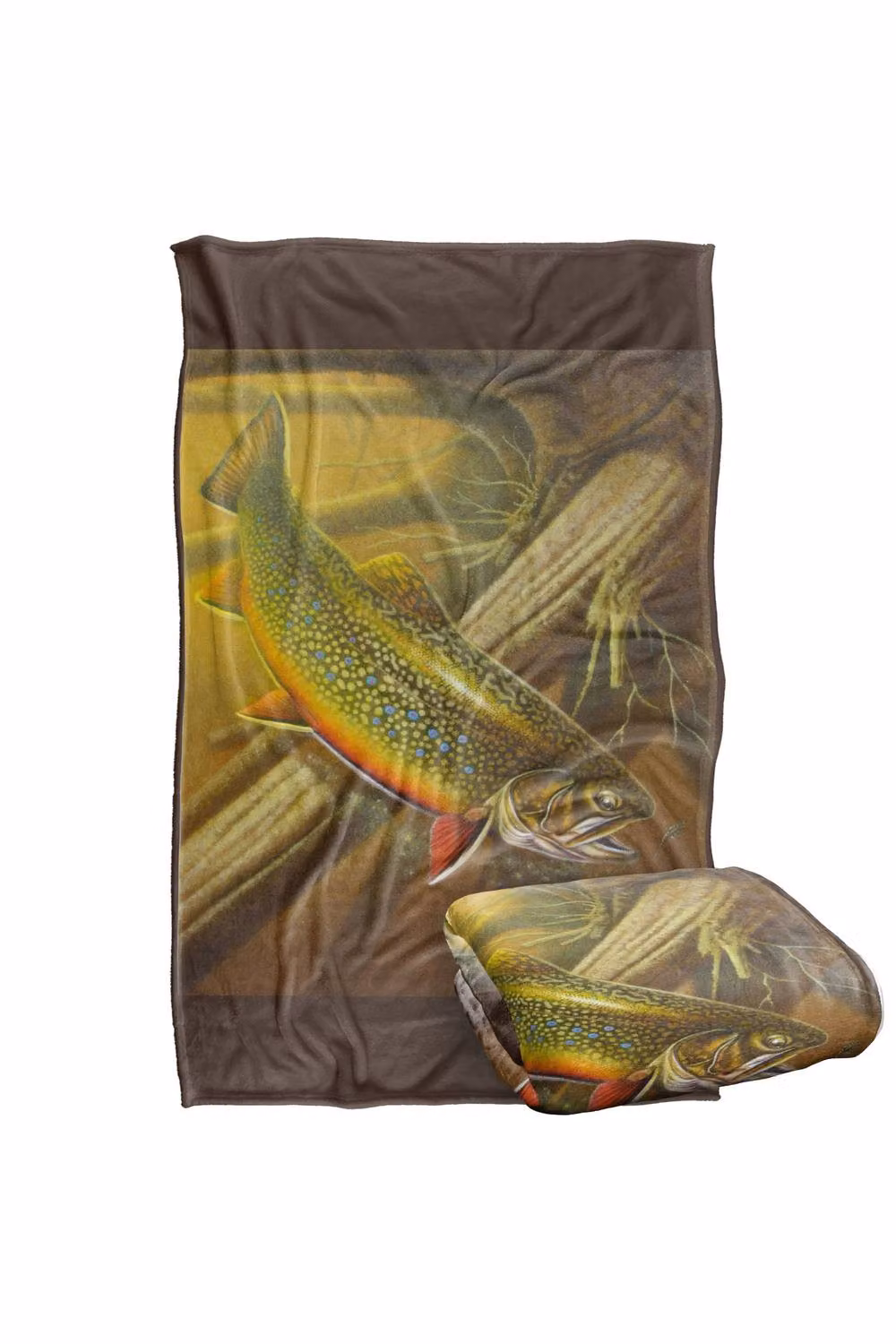 JQ Licensing Brook Trout Fishing Super Soft Fluffy Polyester Throw Blanket, Multicolour, Large – 2